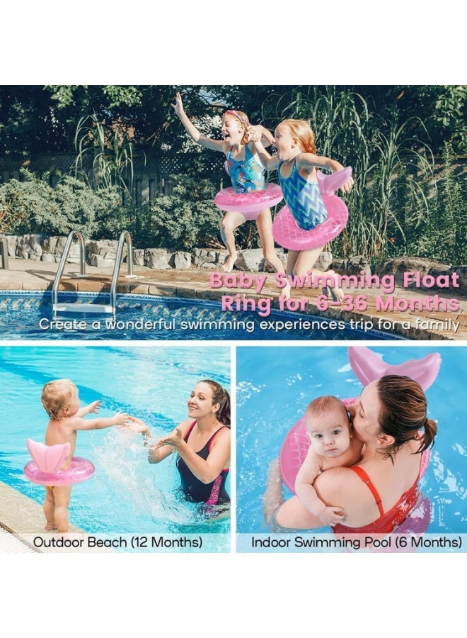 TAPIT 48cm Mermaid Pool Float Mermaid Tail Shaped Pool Swimming Float Tube Ring Floatie Summer Water Fun Beach Party Swimming Pool Toys for 3+ Year Water Activities - Image 3